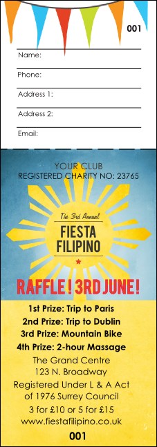 Filipino Fiesta Raffle Ticket
