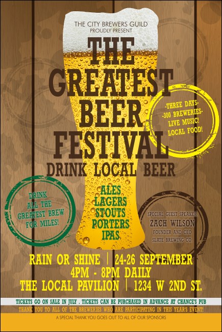 Beer Festival Poster Product Front