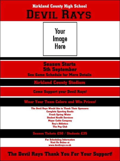 Sports Flyer 001 in Red and Black