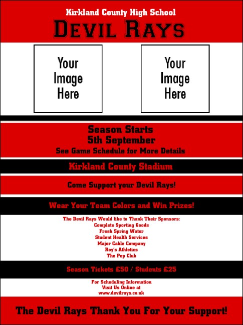 Sports Flyer 002 in Red and Black