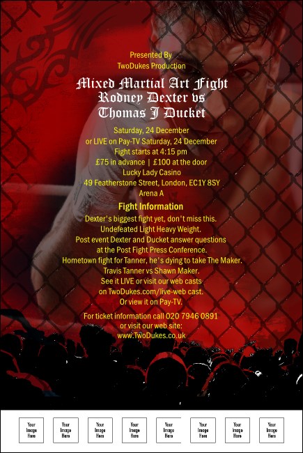 Mixed Martial Arts Red Poster Product Front