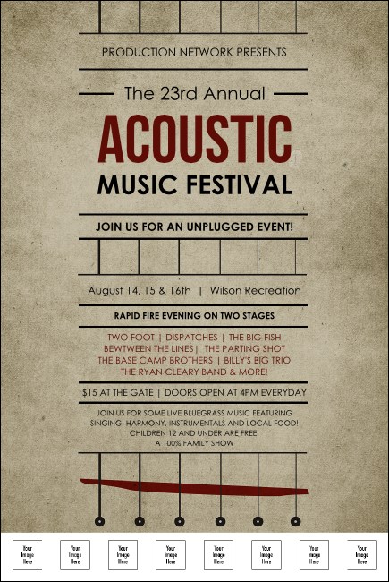 Acoustic Strings Logo Poster