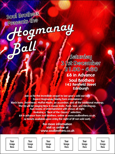 Colourful Hogmanay Flyer