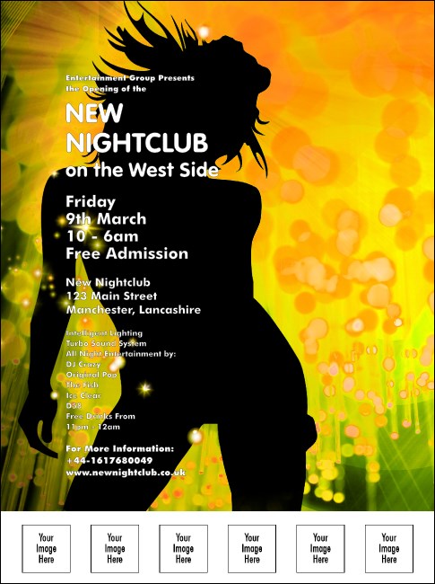 Nightclub Yellow Flyer