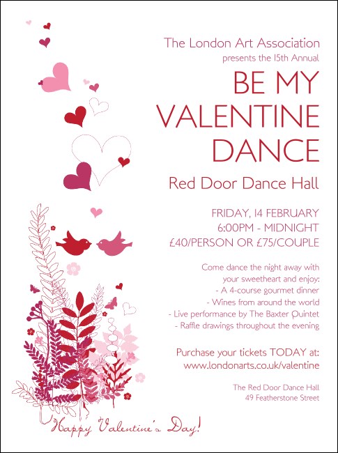 Valentine Love Birds Flyer