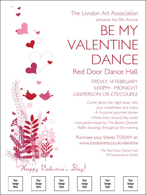 Valentine Love Birds Logo Flyer