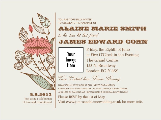 Wedding Flower Image Flyer