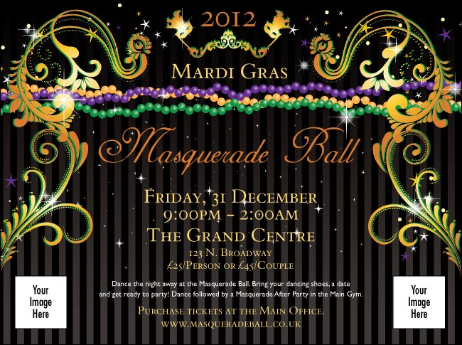 Mardi Gras Beads Flyer Product Front