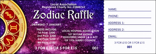 Astrology Raffle Ticket