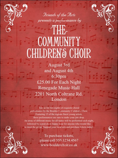 Choir Flyer 2 Product Front