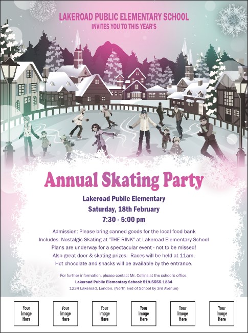 Skating Party Logo Flyer