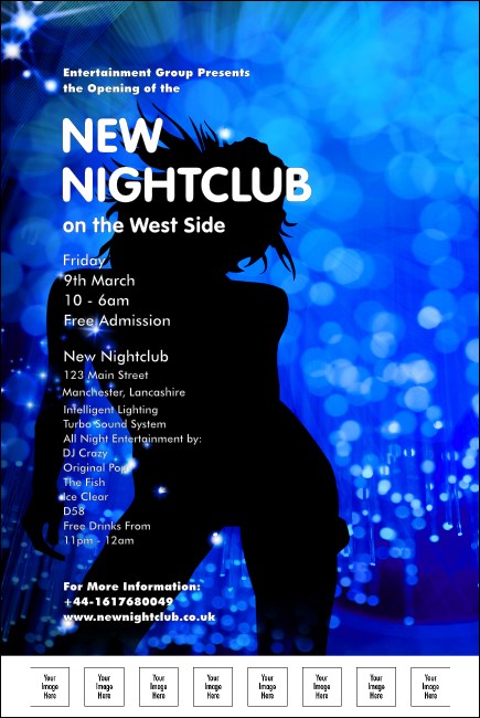 Nightclub Blue Poster