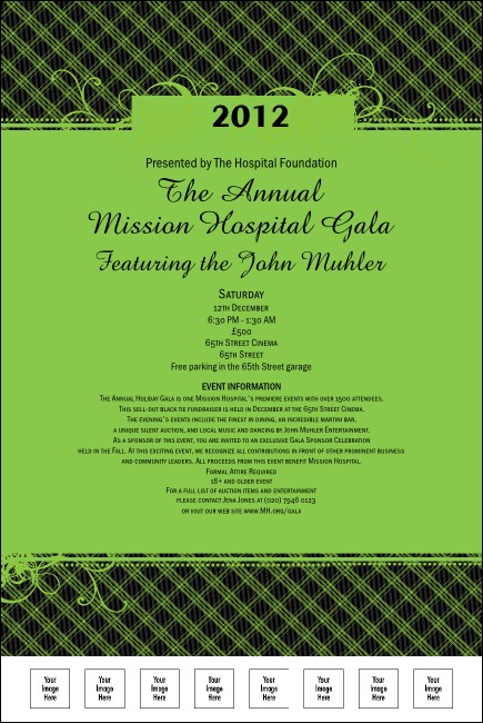 2011 Gala Plaid Green Poster Product Front
