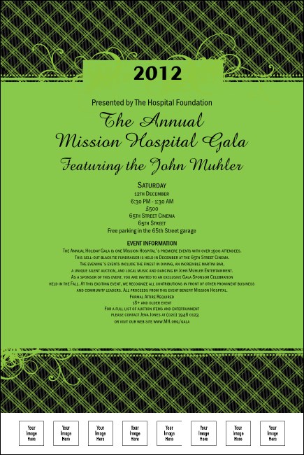 2011 Gala Plaid Green Poster