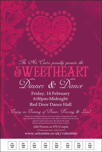 Valentines Heart Logo Poster