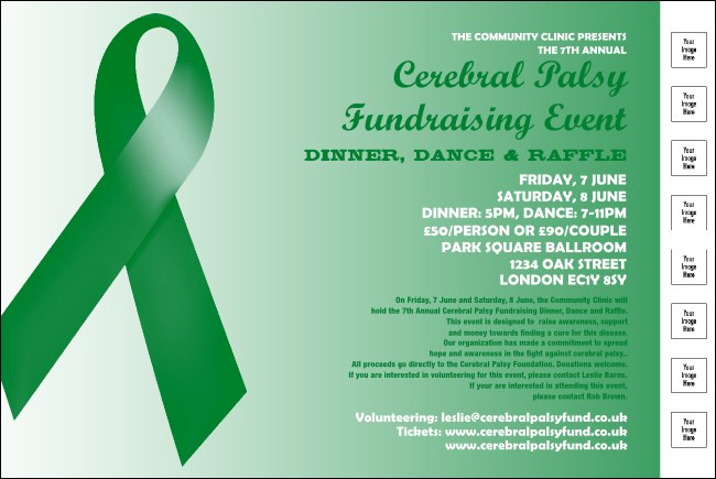 Green Ribbon Logo Poster