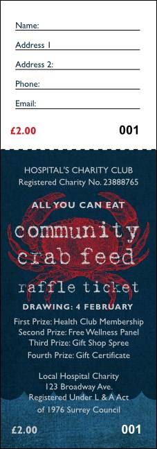 Crab Dinner Raffle Ticket