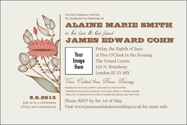 Wedding Flower Image Poster Product Front
