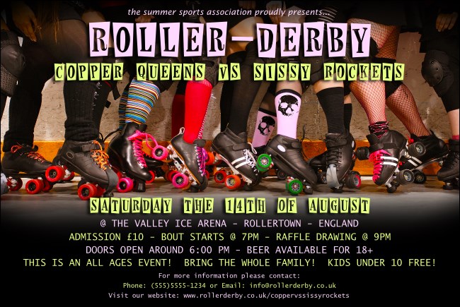 Roller Derby Legs Poster