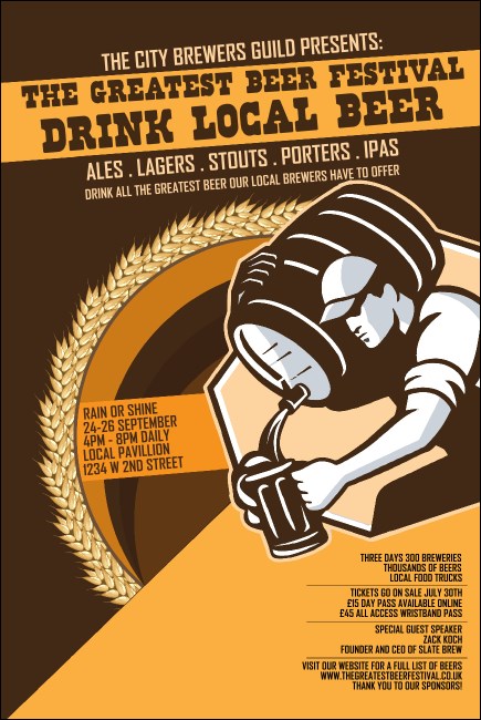Beer Festival Artisan Poster Product Front