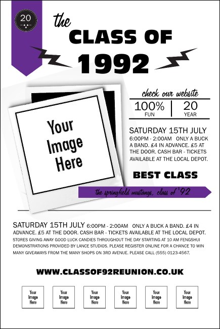 Class Reunion Mascot Purple Poster