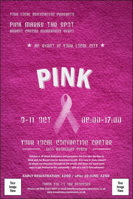 Breast Cancer Pink Ribbon Poster