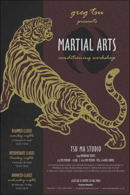 Martial Arts Poster Product Front