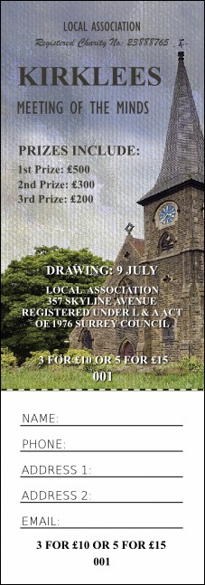 Kirklees Raffle Ticket