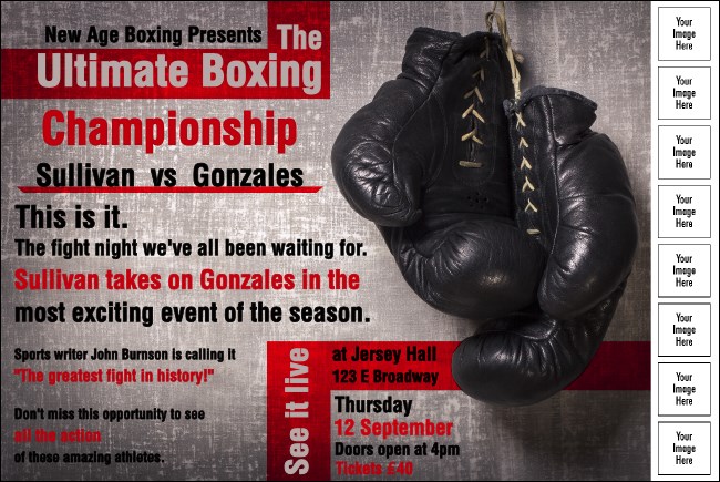 Boxing Gloves Logo Poster