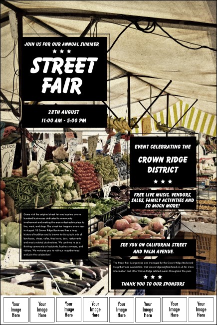 Street Fair Market Logo Poster