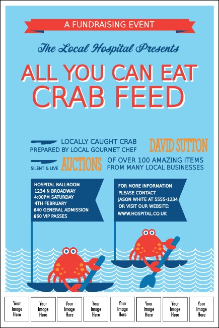 Crab Feed Logo Poster