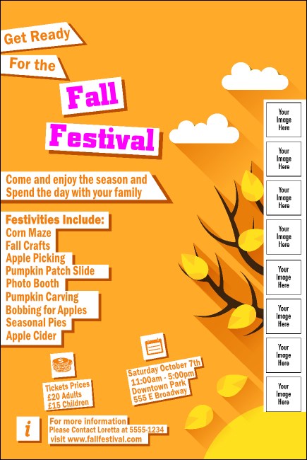 Fall Cut Paper Logo Poster