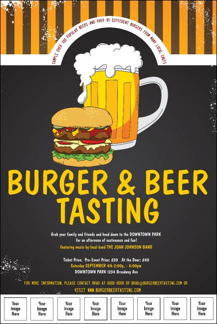 Burgers and Beer Logo Poster
