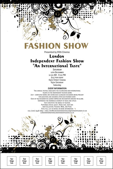 Gold Fashion Show Poster Product Front