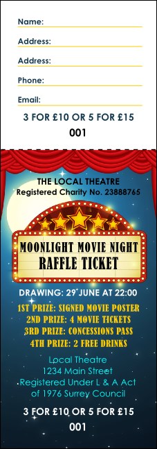 Movie Night Raffle Ticket