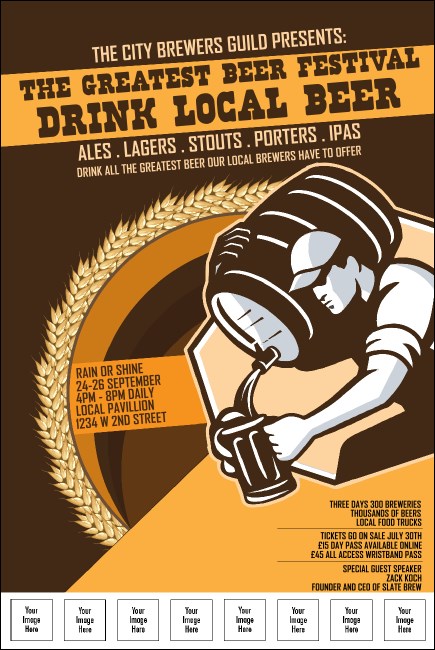 Beer Festival Artisan Logo Poster Product Front