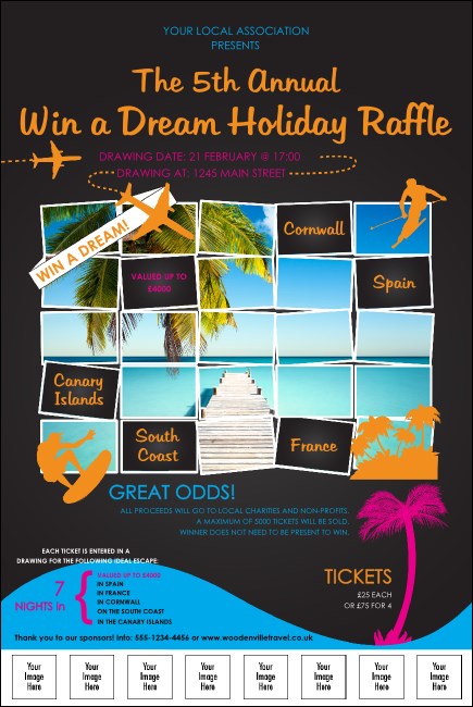 Win a Vacation Logo Poster