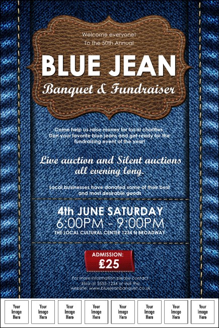 Blue Jeans Logo Poster