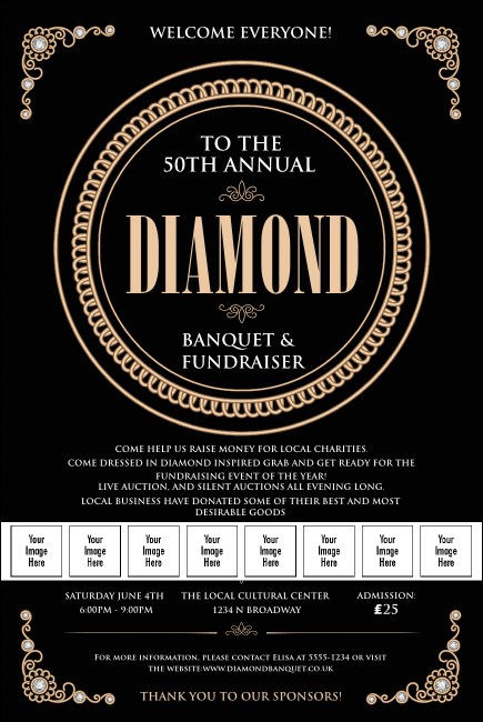 Diamonds Black Logo Poster