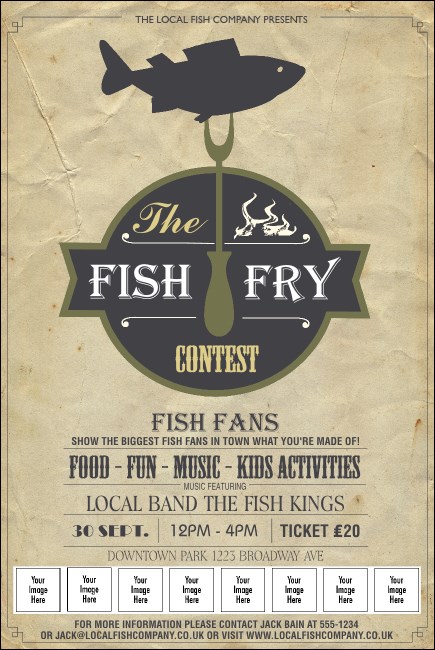 Fish Fry Logo Poster Product Front