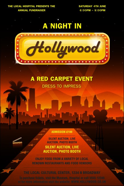 Hollywood Skyline Poster