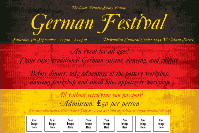 German Flag Logo Poster Product Front