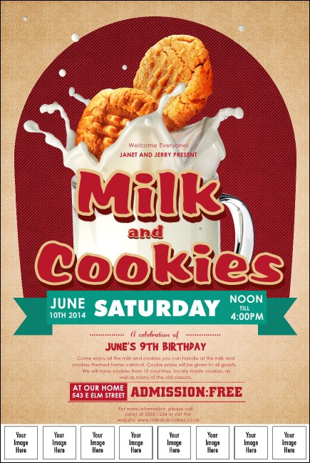 Milk & Cookies Logo Poster