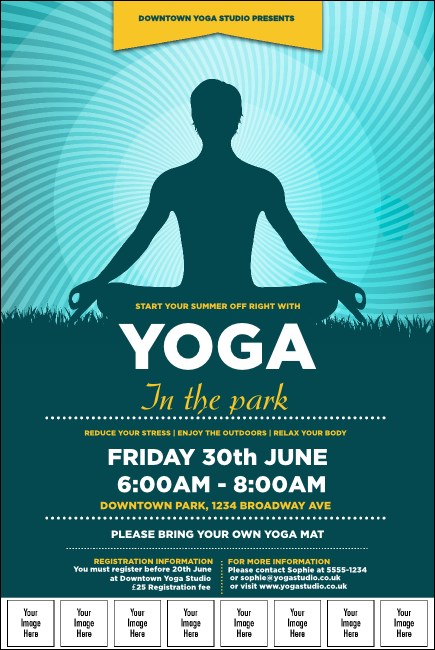 Yoga Meditation Logo Poster Product Front