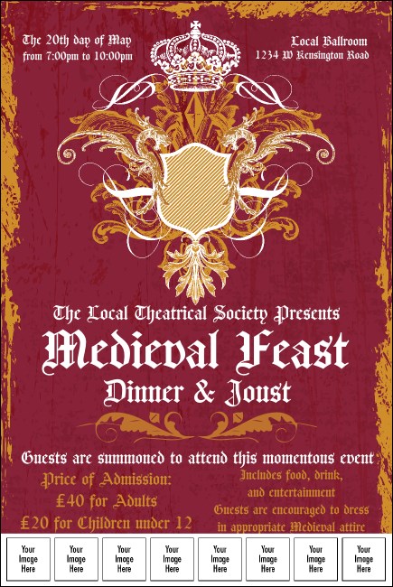 Medieval Banquet Logo Poster