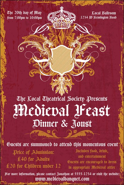 Medieval Banquet Poster Product Front