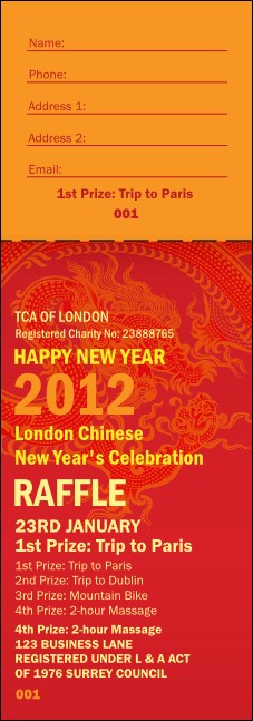 Chinese New Year Raffle Ticket
