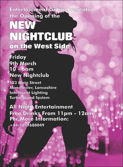 Nightclub Pink Invitation