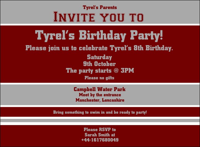 Sports Invitation 004
