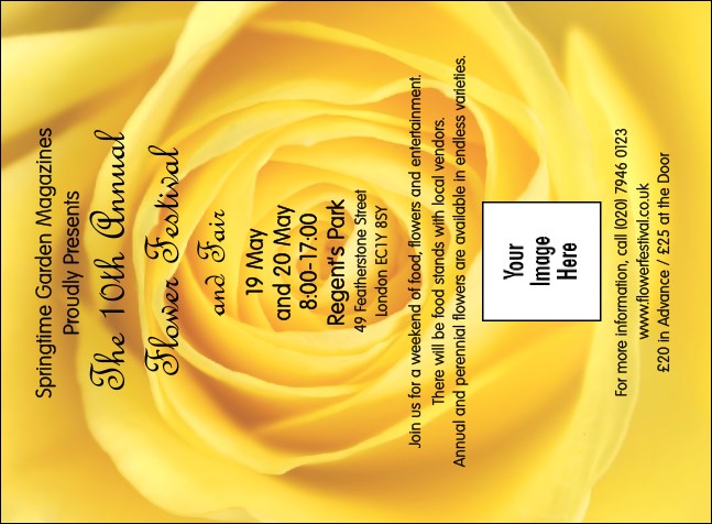 Yellow Rose Invitation